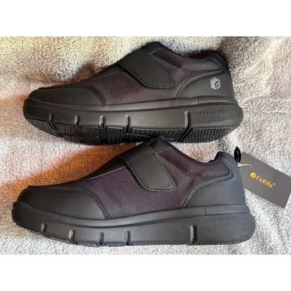 Fitville Mens Marca Black Knit Orthopedic Diabetic Walking Shoes 10 EW Wide NWT - Picture 11 of 12